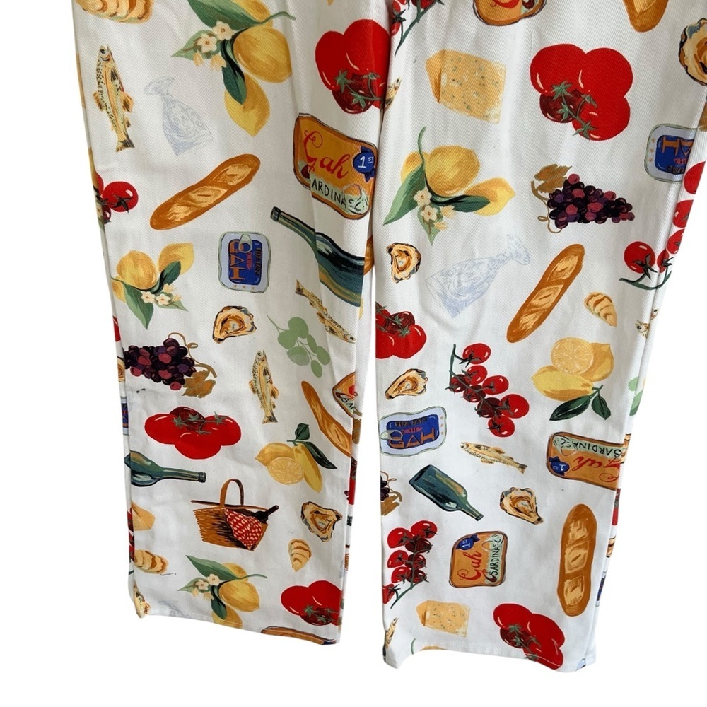 Italian Summer Print Wide-Leg Robyn Jeans - Picture 4 of 9